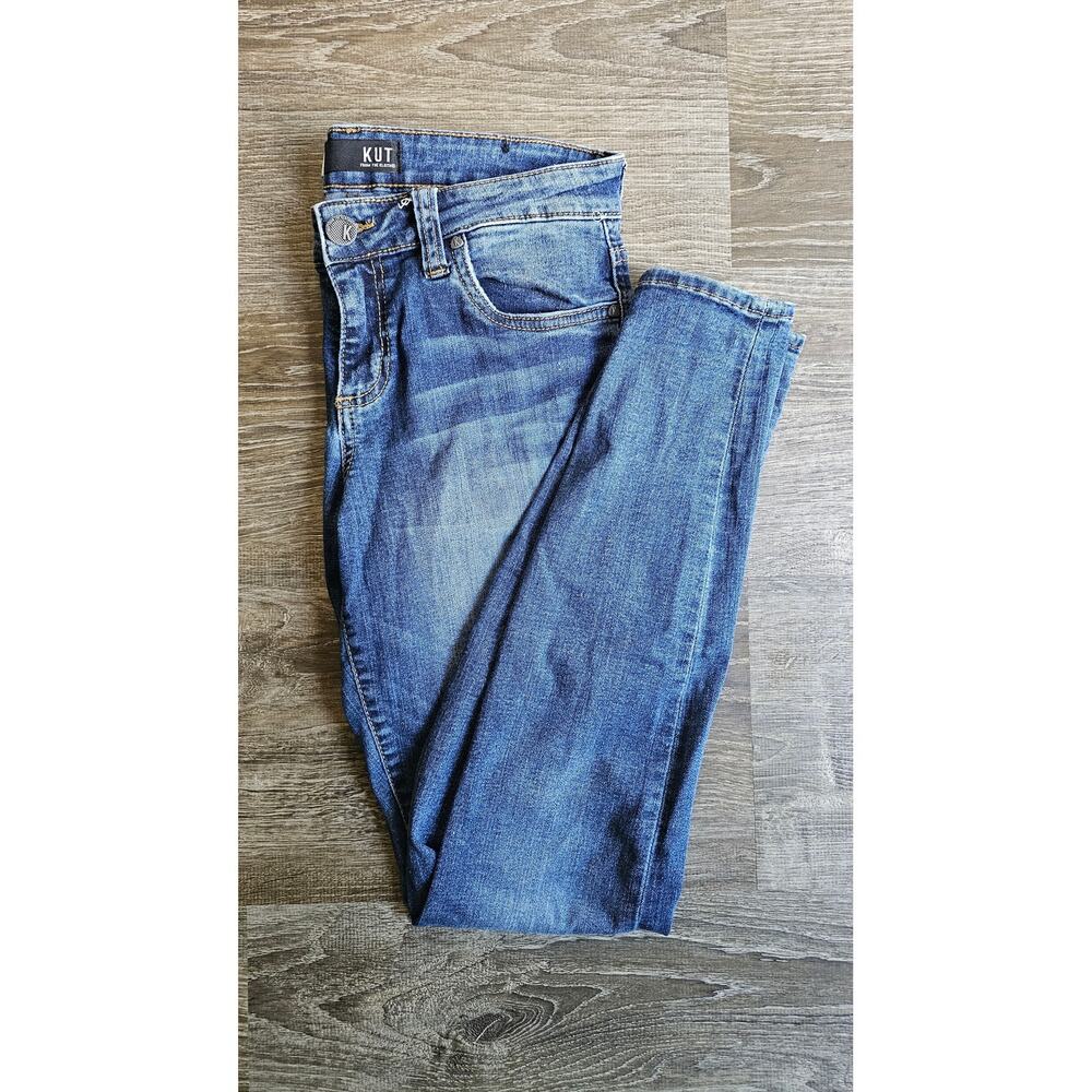 KUT from the Kloth Light Wash Skinny Jeans Distressed Slim Denim Womens Sz 6